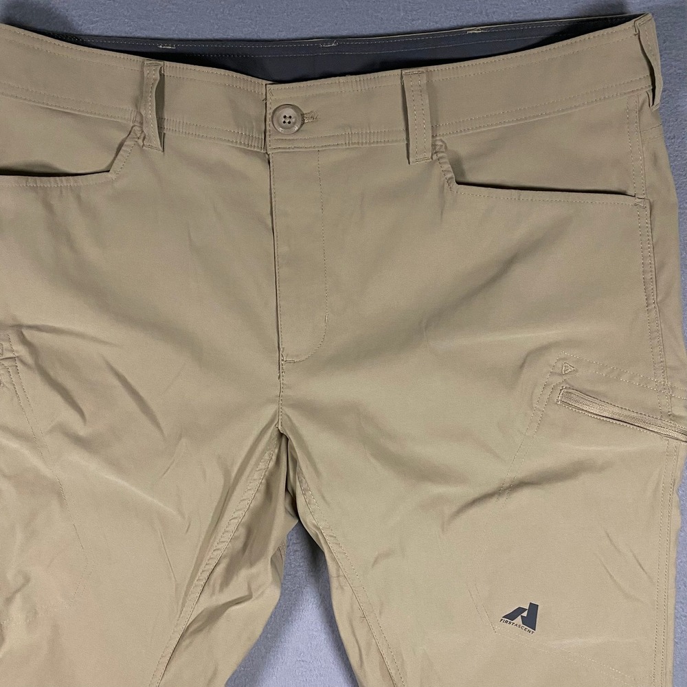 Eddie Bauer First Ascent Guide Pro Pants Mens 38x34 Tan Beige Hiking Outdoor